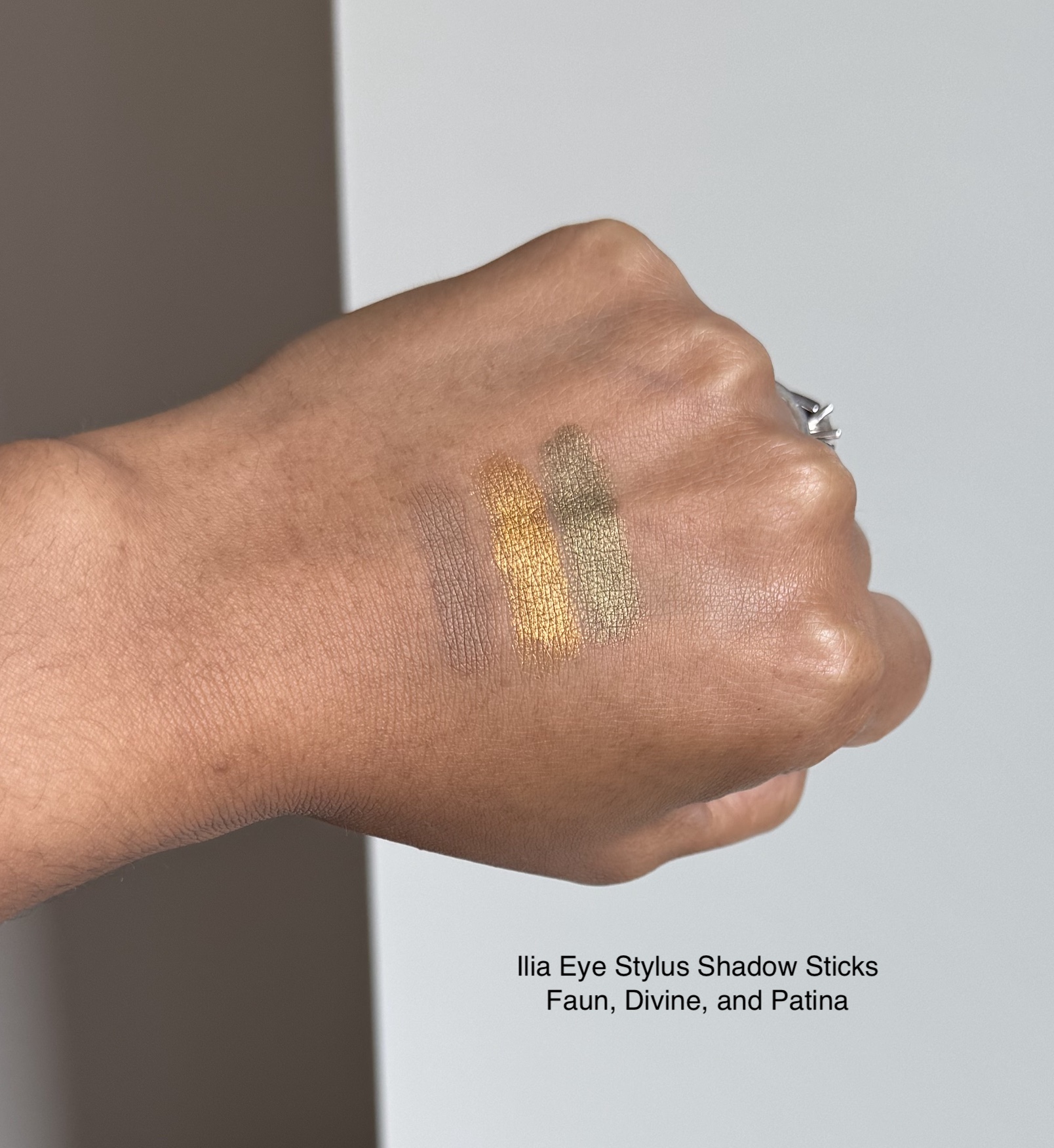 Ilia Eye Stylus Shadow Sticks (Faun, Divine, Patina) Review and Swatches