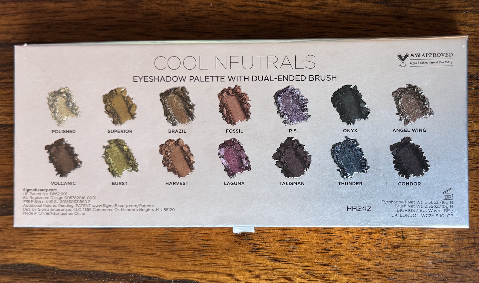 Sigma Cool Neutrals Eyeshadow Palette Swatches