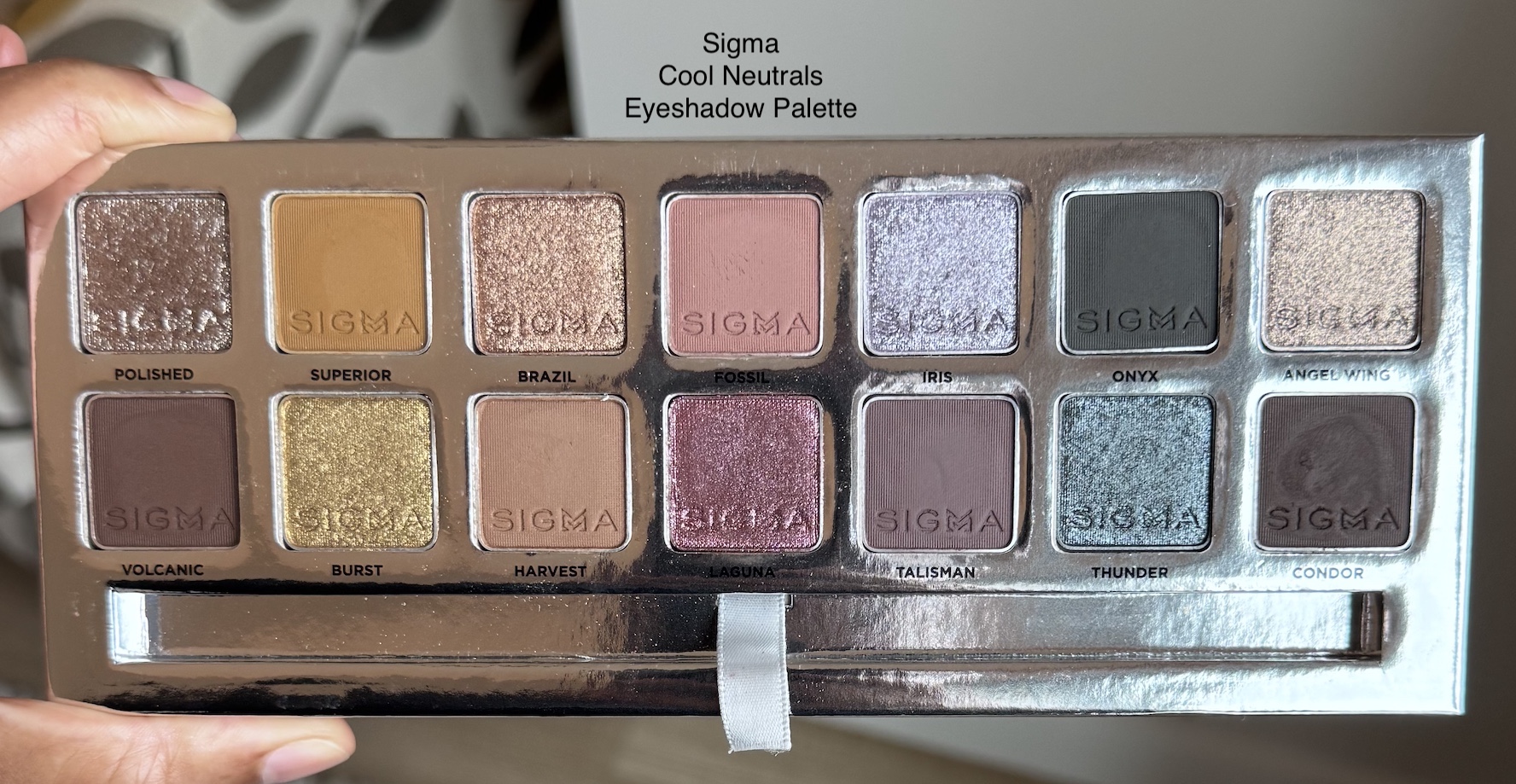 Sigma Cool Neutrals Eyeshadow Palette Swatches