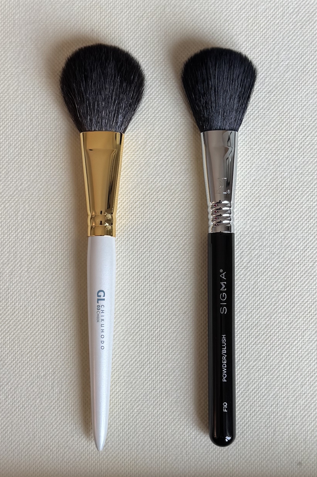 Chikuhodo GL-3 Cheek/Highlight Fude Brush Review vs Sigma F10