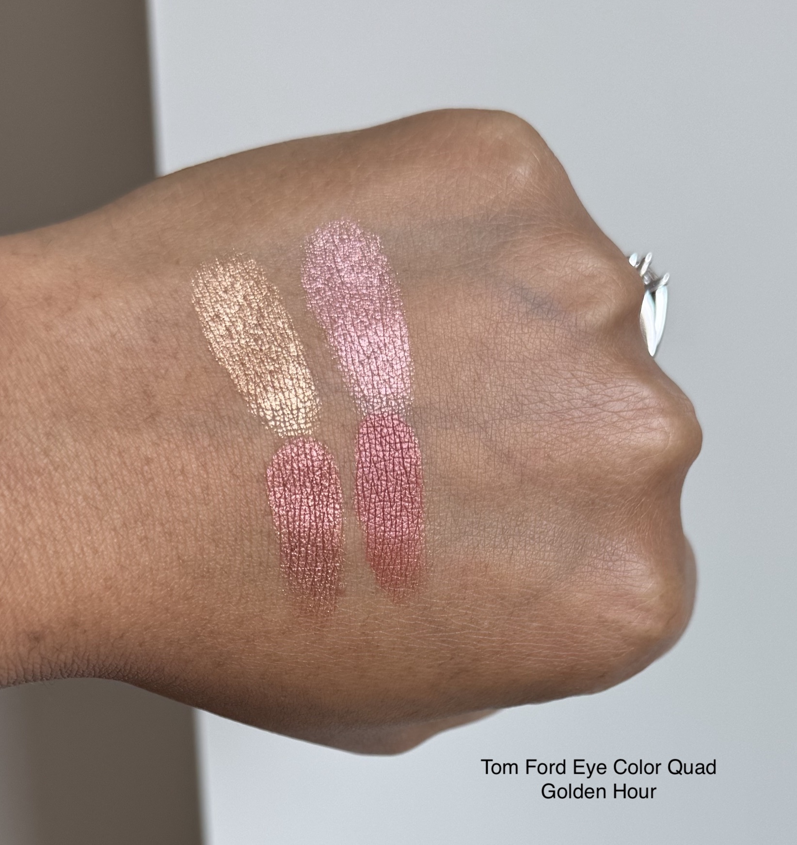 Tom Ford Eye Color Quad Eyeshadows Golden Hour Review Swatches Medium Dark Skin woc