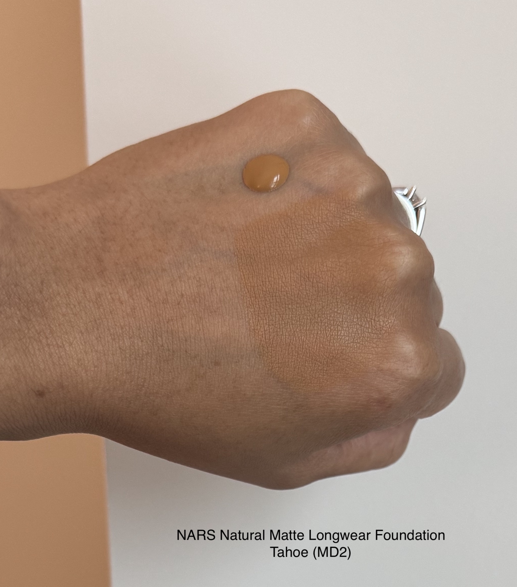 NARS Natural Matte Longwear Foundation Tahoe Swatch Medium Dark Skin