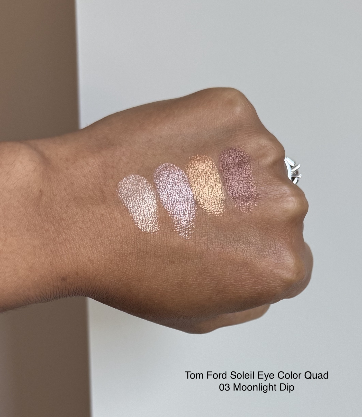 Tom Ford Soleil Eye Color Quad 03 Moonlight Dip 2026 Reformulation Swatches Medium Dark Skin